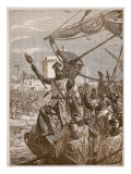 Richard Landing at Jaffa, Illustration from 'Cassell's Illustrated History of England'