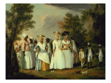 Buy Three Ladies with Two Children and Eight Negro Servants at AllPosters.com