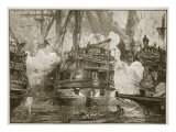 Buy Battle of Navarino: the 'Asia' Engaging the Ships of the Capitan Bey and Mohurrem Bey at AllPosters.com