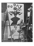 Dudley Hardy Painting a Poster for the Magazine Journal 