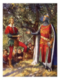 Robin Hood and Richard the Lionheart Giclee Print