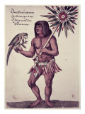 Amazon Indian, Engraved by Theodore De Bry