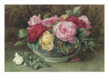 Still Life with a Bowl of Pink, Yellow and Red Roses, 1883