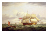 Buy Indiamen, a Cutter and Lugger in Choppy Seas at AllPosters.com