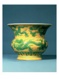 Ming Green and Yellow Leys Jar Chand Te Period