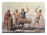Buy Aztec Musicians Playing on Tlapanhuehuetls at AllPosters.com