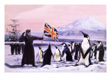 James Clark Ross Planting the Union Jack into the Antarctic Ice in 1840