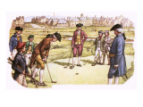 Golf Being Played in St Andrews in the 18th Century