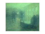 Buy Harlem River at Night, Blue Reflection at AllPosters.com