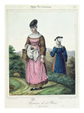 Buy Peasant Costumes from the Bresse Area, 1845 at AllPosters.com