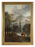 A Mountainous Landscape with an Obelisk