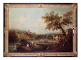 Buy An Extensive River Landscape with a Village at AllPosters.com