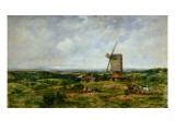 Buy Landscape with Figures by a Windmill at AllPosters.com