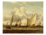 Shipping on the Ij at Amsterdam Harbour