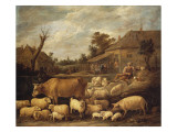 A Shepherd and His Flock by a Tavern