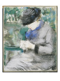 Girl Sitting in the Garden, or Knitting, 1879 Giclee Print