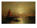 Shipping on the Lagoon, Venice, at Sunset
