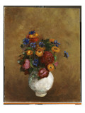 Bouquet of Flowers in a White Vase