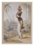 A Hindu Woman Carrying a Waterpot