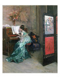 Buy Lady Playing the Piano in an Interior at AllPosters.com