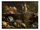 Kitchen Interior with Still Life, Maid by the Fire