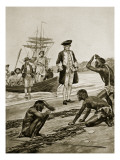 Captain Cook Landing in Tasmania, 1777