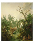 Buy Peasant Woman Washing Clothes Near a Bridge at AllPosters.com