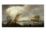 Dutch Galliot and English Shipping Off Penzance