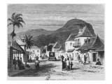 View of Port Louis, Rue Desforges, Mauritius, 1861