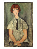 Young Girl in a Striped Shirt, 1917