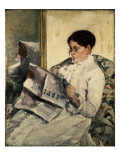 Buy Reading Le Figaro, 1878 at AllPosters.com
