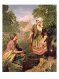 At the Spring or Gossip Giclee Print