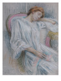 Buy Young Woman Asleep in a Chair at AllPosters.com