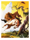 Fight Between Unicorn and Lion