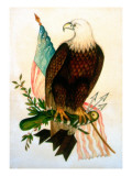 Buy Bald Eagle with Flag at AllPosters.com