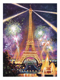Eiffel Tower with Fireworks
