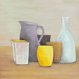 Brown, Mauve and Yellow