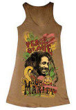 Juniors: Bob Marley - Peace & Love A-Line Tank Dress