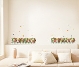 White Picketed Flower Garden