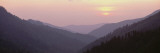Sunset Over a Mountain, Smoky Mountain National Park, Tennessee, North Carolina USA