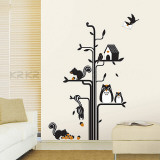 Owls Squirrels Tree