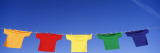 Low Angle View of T-Shirts Hanging on a Clothesline