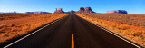 Empty Road, Clouds, Blue Sky, Monument Valley, Utah, USA