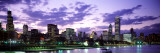 Sunset, Sky, Skyline, Twilight, Downtown, City Scene, Loop, Chicago, Illinois, USA
