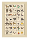 Buy Heraldic Symbols: Sagittarius and Spinx at AllPosters.com
