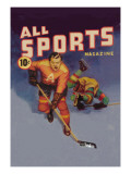 Buy Player Drives Past Falling Defender, c.1942 at AllPosters.com