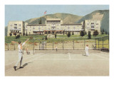 Tennis Match at a Resort