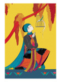 Buy Bird and Kneeling Girl at AllPosters.com