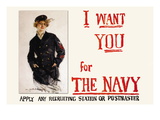 Buy I Want You for the Navy, c.1917 at AllPosters.com