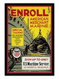 Buy Enroll: American Merchant Marine, c.1941 at AllPosters.com